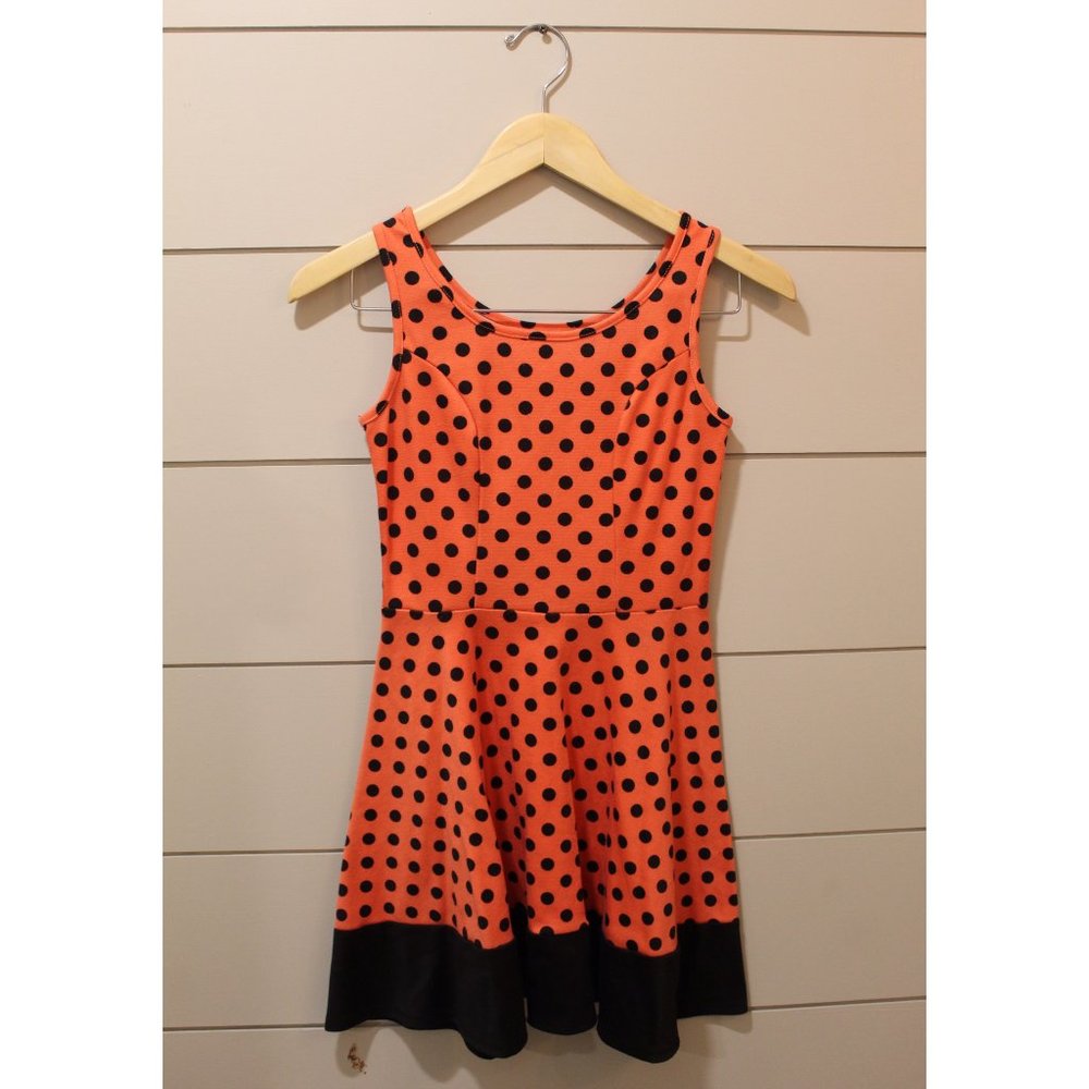 Pink and Black Polka Dot Dress